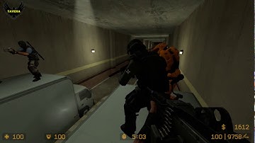 ZOMBIE ESCAPE ROUND ON COUNTER-STRIKE: SOURCE, map: ze_UNDERGROUND_ESCAPE, CSS