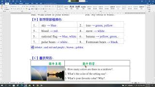 國小口說英語96 五顏六色A2