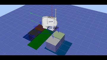 Epson G6 - 653S SCARA robot depalletizing simulation
