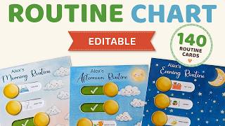 Visual Schedule for Kids | Printable Morning, Afternoon & Evening Routine | Assembly Tutorial
