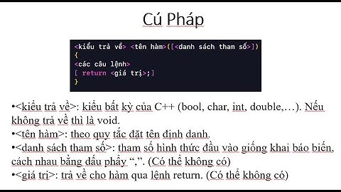 C++ cơ bản # 12 Hàm - How to use function