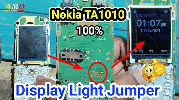 Nokia TA1010 Display Light Problem | Nokia TA 1010 Display Light Jumper Solution Nokia Display Light
