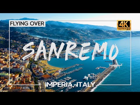 [Italy] San Remo | Most Beautiful City in Mediterranean | Relaxation SlowTV | Drone 4K UHD