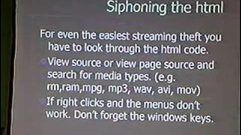 DEF CON 11 Hacking Conference Presentation By tommEE pickles - Streaming Media Theft and Protection - Video