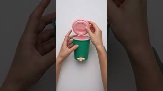 How to Make a DIY Mini Trash Bin 🗑️✨ | Convert Image to SVG #papercraft #diy #asmr