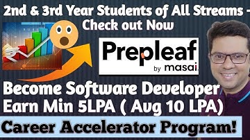 Become a Software Developer - Get Job of 5LPA - Pay Post Placement | Full Stack Developer | Masai