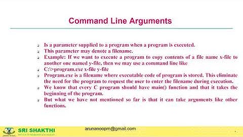 command Line arguments