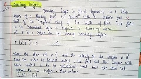 Boundary surface  | Fluid Dynamics |