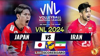 JAPAN vs IRAN Live Score Update Today Match VNL 2024 FIVB VOLLEYBALL MEN'S NATIONS LEAGUE