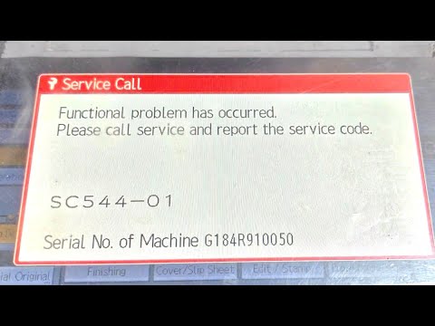 How to reset error code SC 544-01 in Ricoh MP 2554, 3054, 3554, 4054, 5054, 6054, Reset SC544-01