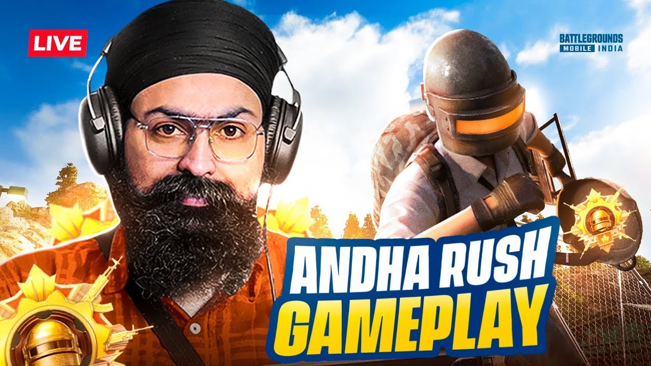 ANDHA RUSH GAMEPLAY😁😎 | AslaSardar | #live #bgmilive #bgmi #gaming #livestream #gameplay