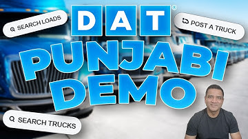 DAT Load Board Demo Tutorial in Punjabi | Truck Dispatchers, Freight Brokers & Carrier Companies