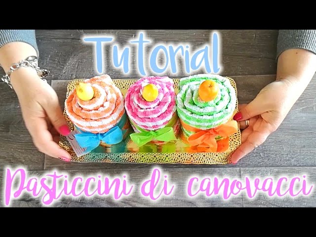 strofinaccio / canovaccio cucina con cupcake da ricamare - Tricot Cafè