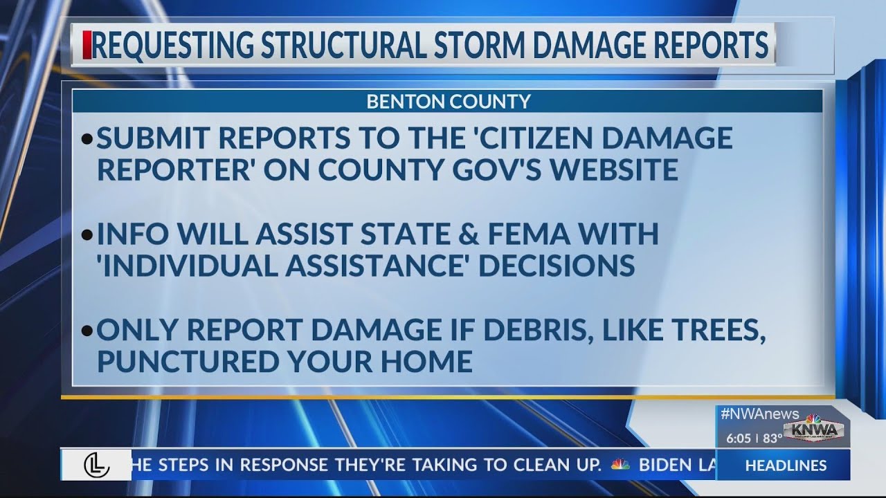How to report structural storm damage in Benton County - YouTube