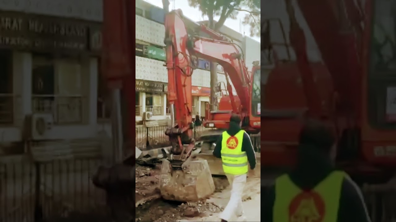 Trench for Pile work of mall road underpass 🦺 