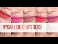 NYKAA MATTE TO LAST LIQUID LIPSTICKS | SWATCHES & REVIEW | Malvika Sitlani