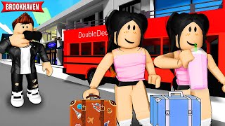 AS GÊMEAS VIAJARAM E FORAM SEGUIDAS POR UM HOMEM ESTRANHO | Historinhas Brookhaven RP | Roblox