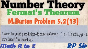 Assume that p and q are distinct odd primes such that p-1/q-1 .If gcd (a,pq)=1. Show that a^(p-1)=1