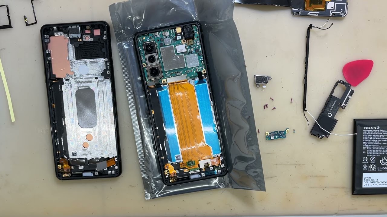 SONYXperia5II｜螢幕綠線｜更換全新原廠螢幕｜*電池有膨脹*｜客戶表示還可以用 我們不會強迫更換｜振江通信手機維修