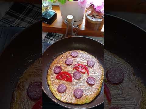 Пицца 'Ешь и худей'Капустопиццаовсяноблин без муки#пицца #рецепт#капуста