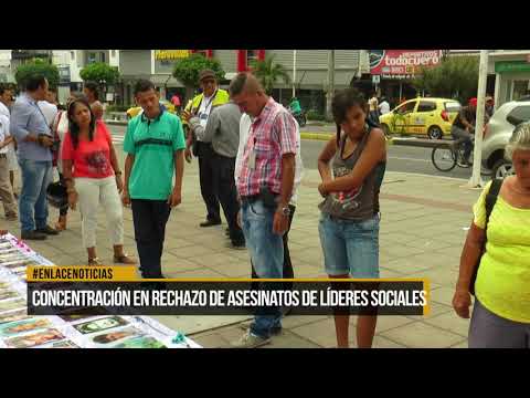 Concentración en rechazo de asesinatos de líderes sociales