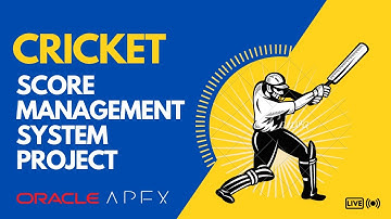 Cricket score management system project .#oracleapex #cricket #cricketscoremanagement