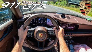 PORSCHE 911 992 Targa 4 GTS 480HP | ACCELERATION SOUND & AUTOBAHN POV