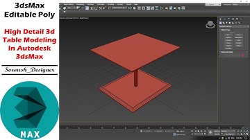 3dsMax - Table Modeling With Editable Poly