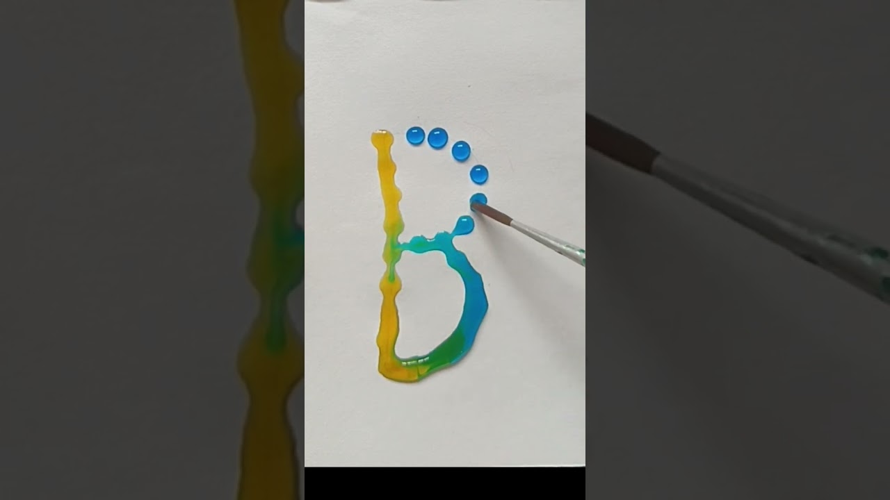 satisfying art 🎨💚🩵 trending #youtubeshorts #viral #shortsfeed #shorts #ytshorts #colors