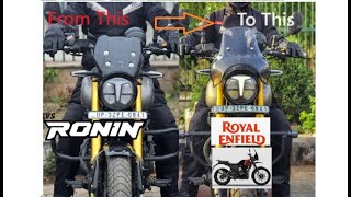 Installing Royal Enfield's Himalayan Bs6's Visor on TVS Ronin 225, A Guide