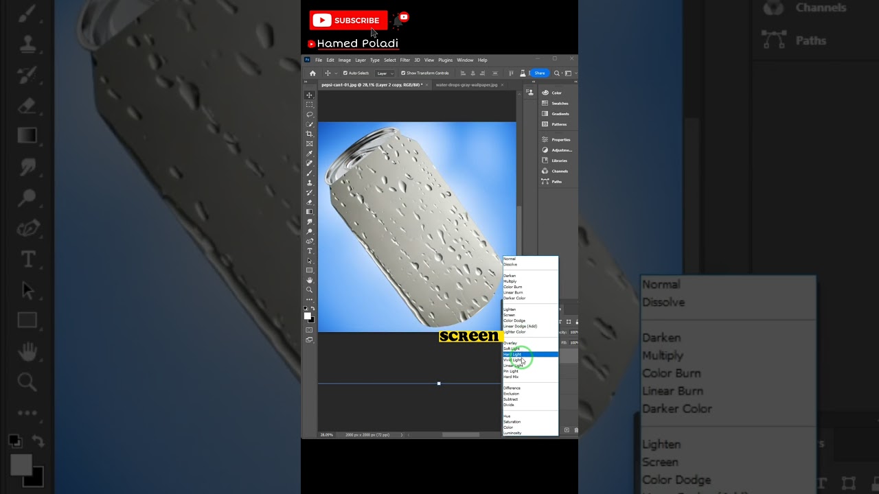 Create Realistic Wet Soda Can Effect in Photoshop! 🥤💧 