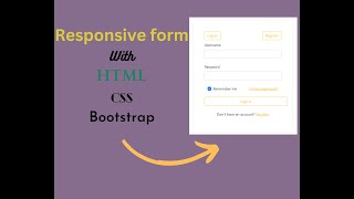 How to build a Responsive Log in form with HTML, CSS and Bootstrap