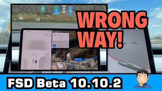 Tesla FSD Beta 10.10.2 turns the wrong way at an easy intersection
