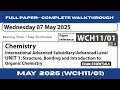 Edexcel IAL Chemistry Unit 1 WCH11/01| May 2025—Full Paper Walkthrough with Detailed Explanation