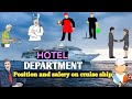 Hotel Department  position and salery on cruise ship