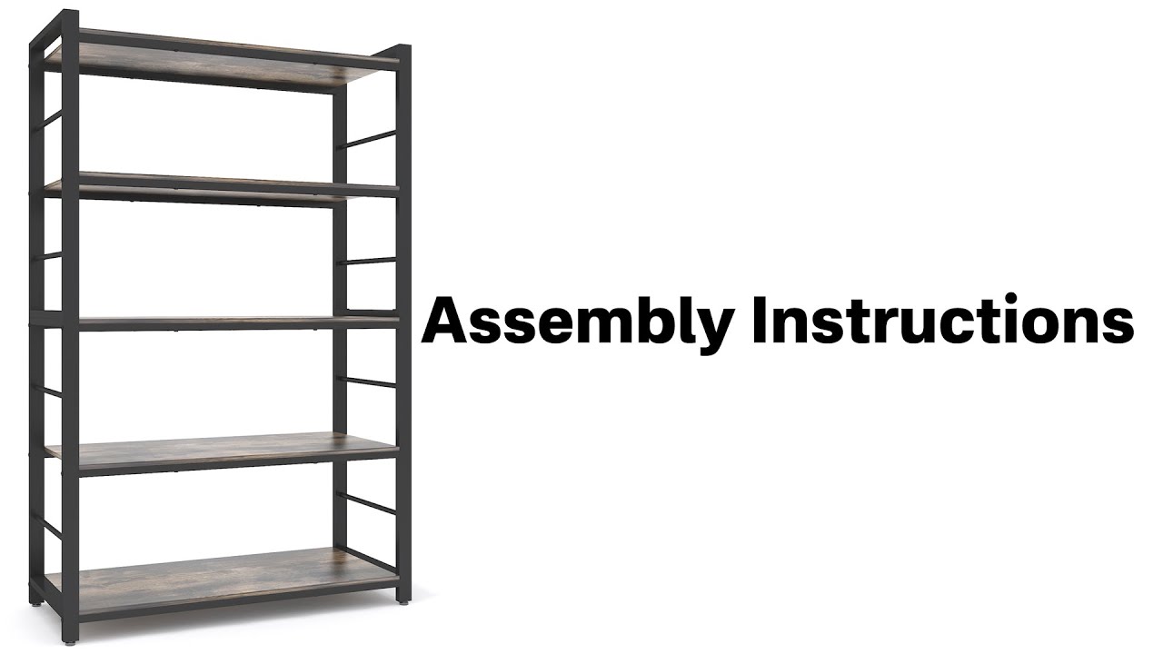 5-Tiers Storage Shelf Bakers Rack Assembly Instruction-CX004