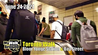Downtown Toronto Bay Street walk in the morning - June 24 2021
Hi guys, this is a Toronto morning walk that was filmed a bit after 9AM on Thursday June 24 2021.
I started the video off on the subway at the Bloor Yonge Station, and went out to the street level, getting a walk along Bloor Street before eventually getting to Bay Street.
From there, I went south on Bay street checking out all the high buildings and the street construction that was going on in the area.
It was a nice sunny morning, 18 degrees, with a bit of wind, but still a great day !
Thanks for watching! Downtown Toronto Bay Street walk in the morning - June 24 2021