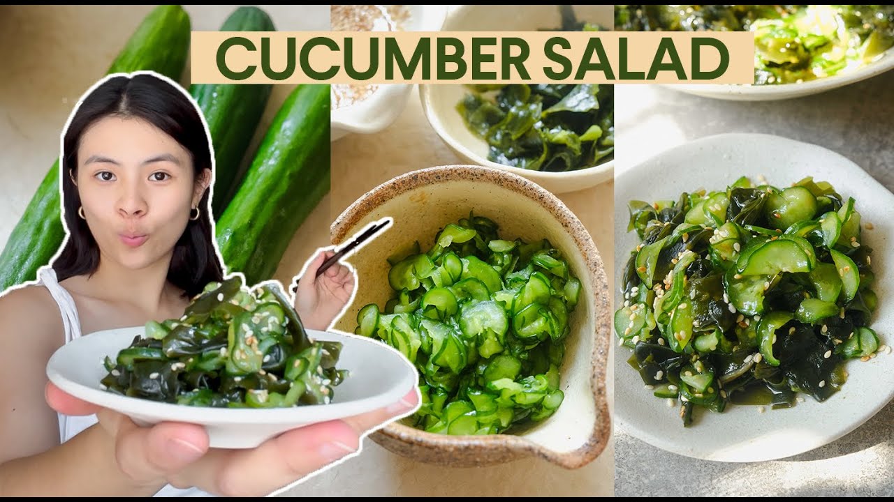 An easy & refreshing Japanese Cucumber and Seaweed Salad Healthy