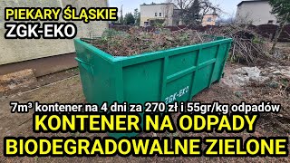 KONTENER NA ODPADY BIODEGRADOWALNE ZIELONE - CO I JAK, ILE KOSZTUJE WYNAJEM? - ZGK PIEKARY ŚLĄSKIE 