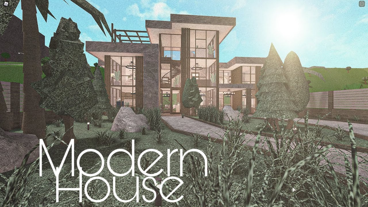  ROBLOX  BLOXBURG  Mini Mansion Modern  House House Build 