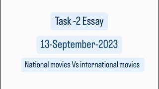 IELTS Task -2 || international movies Vs national || Z.heights|| ielts academics idp 8777 viral