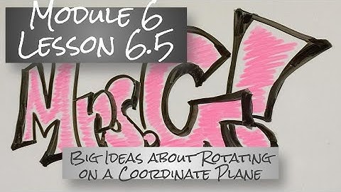 Math 8 Module 6 - Lesson 6.5 Video #2 (Big Ideas about Rotating on a Coordinate Plane)