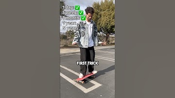1 Day vs 5 YEARS of skateboarding?! #skateboarding #skate #sk8 #shorts