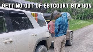 Trying to get out of Estcourt Station Maine through the North Maine Woods in our Toyota 4runner