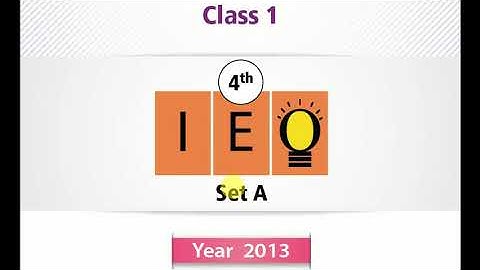 IEO Class 1 l Question Paper 2013 Set B(Question 22- 35) Part 2