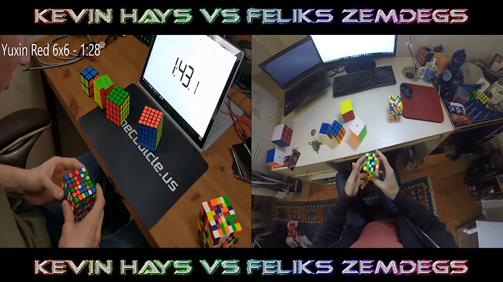 2x2 - 7x7 Rubik's Cube World Record Race Feliks Zemdegs vs Kevin Hays
