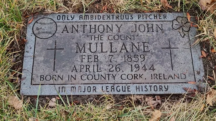 The Grave of Tony Mullane, baseball's first ambide...