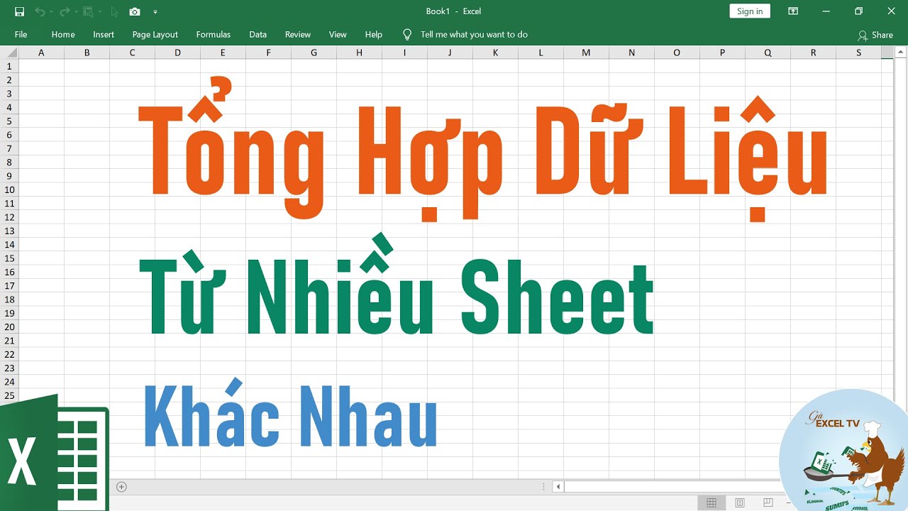 Tổng hợp dữ liệu từ nhiều sheet khác nhau trong Excel... - youtube