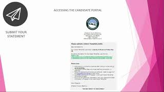 Submitting Your Candidate Statement: Step by Step