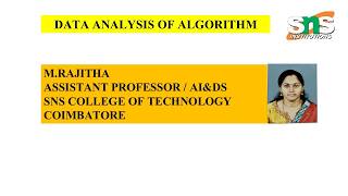Naive string matching algorithm in DT Based | Analysis of Algorithm | SNS INSTITUTIONS
